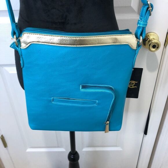 NWTCowgirl Trendy teal pineapple crossbody bag with adjustable strap - Picture 6 of 16
